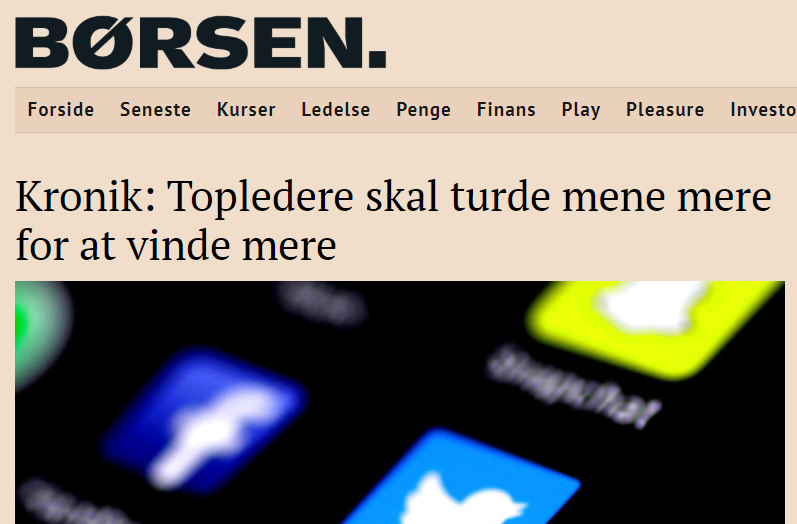 Topledere skal mene mere for at vinde